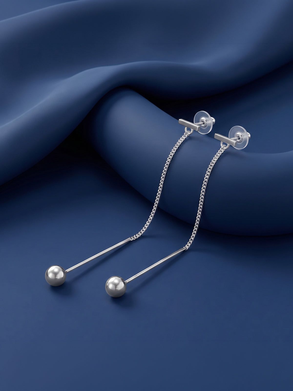 Silver Whisper Shoulder Duster Earrings