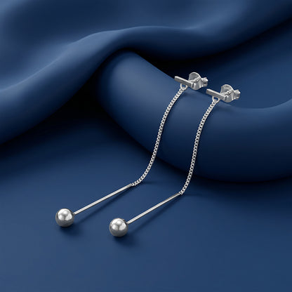 Silver Whisper Shoulder Duster Earrings
