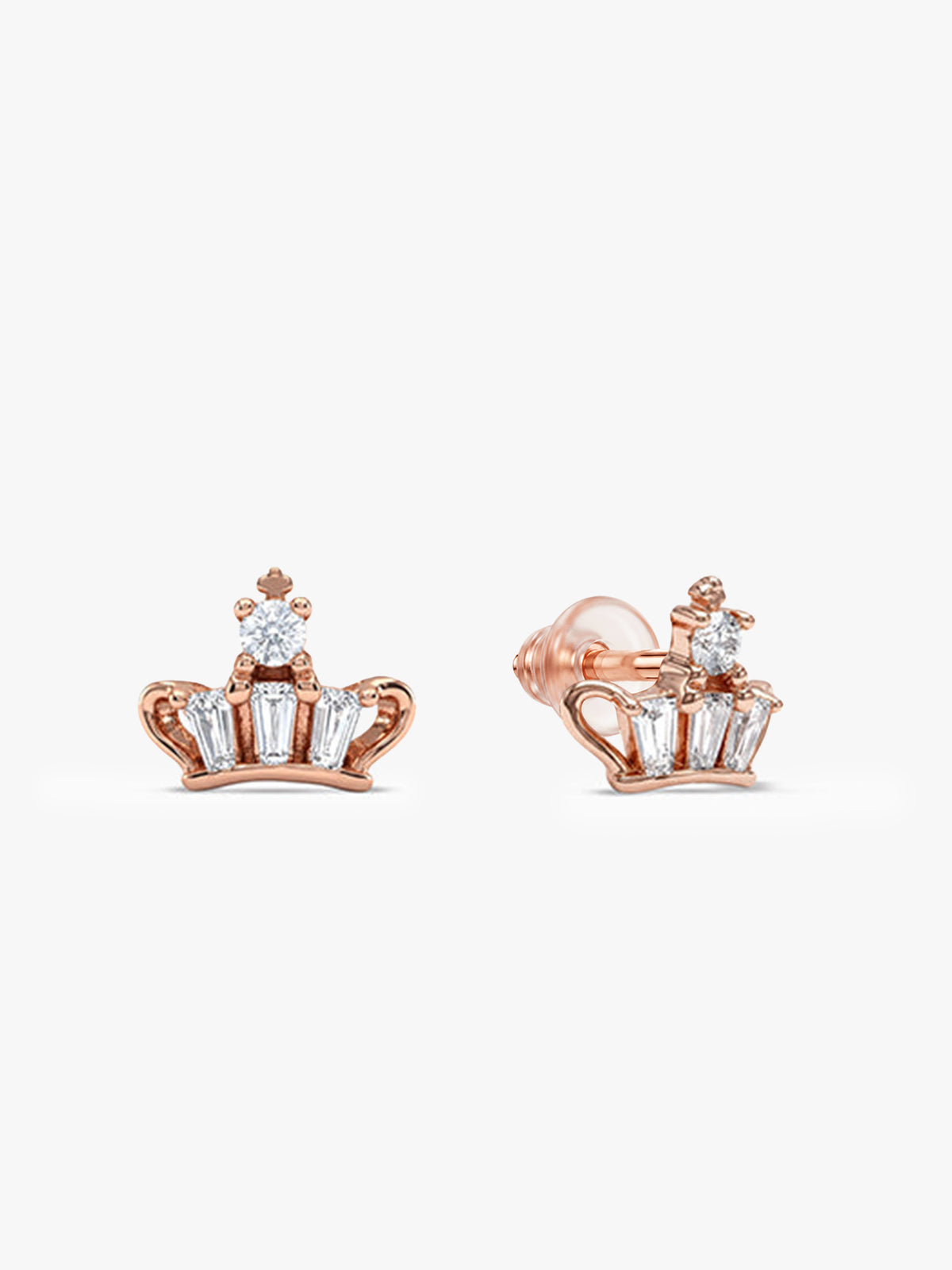 Rose Gold Crown Obsess Studs