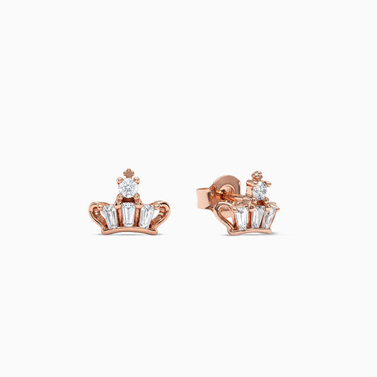 Rose Gold Crown Obsess Studs