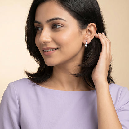 Silver Sparkling Thunder Earrings
