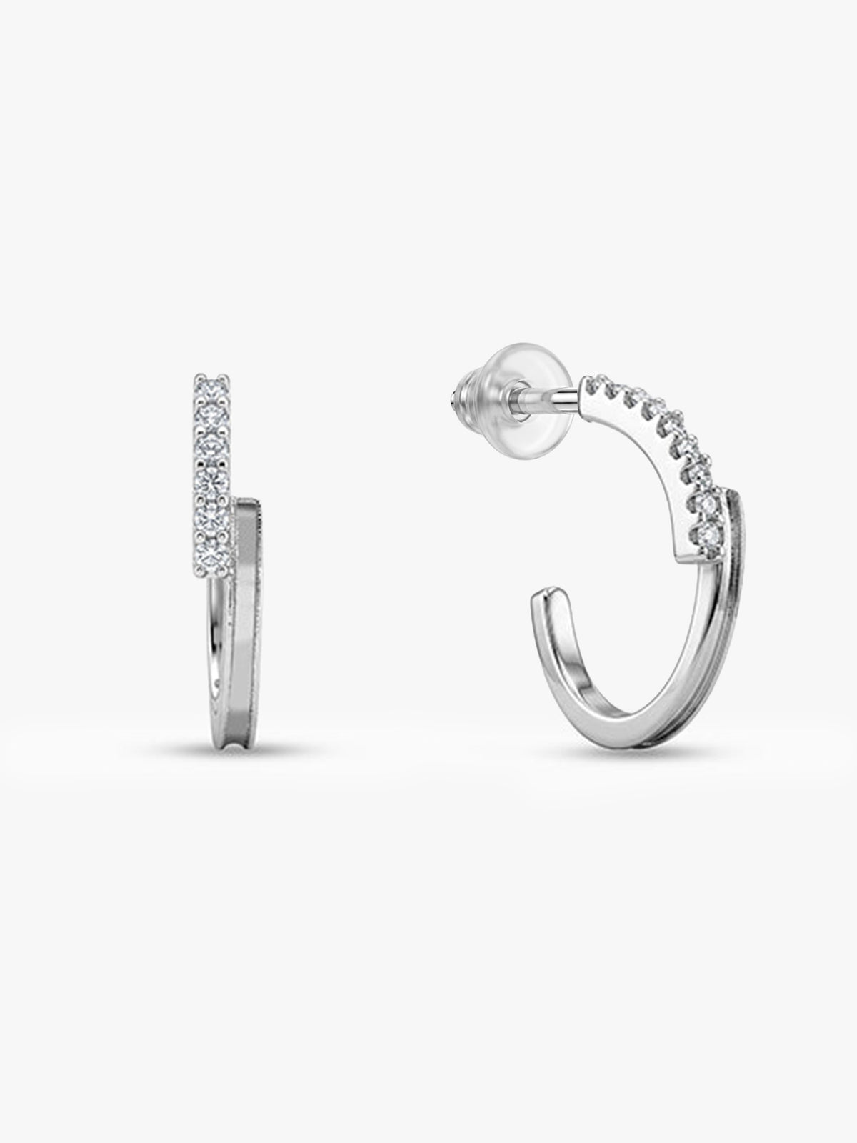 Silver Sparkling Thunder Earrings