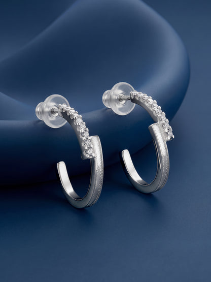 Silver Sparkling Thunder Earrings