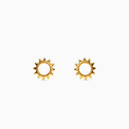 Golden Bright Sun Studs