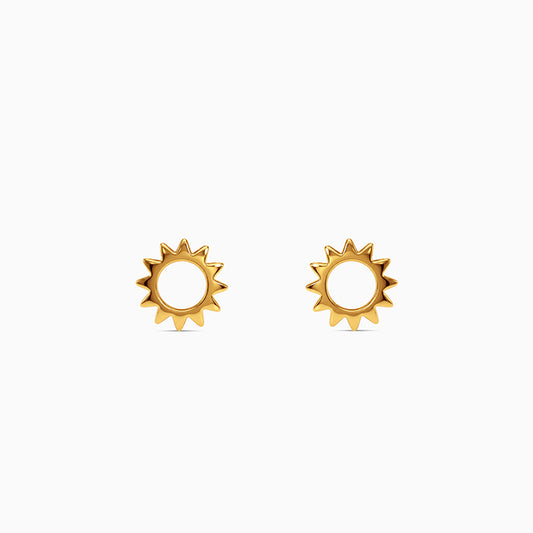 Golden Bright Sun Studs