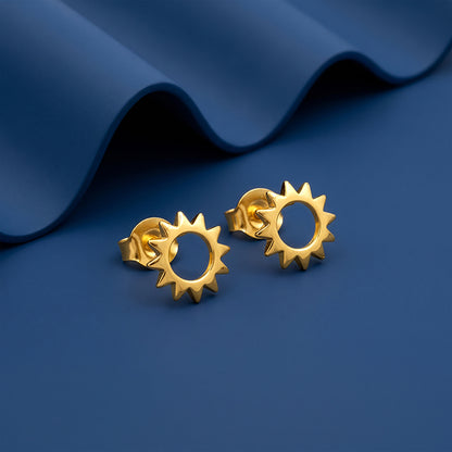 Golden Bright Sun Studs