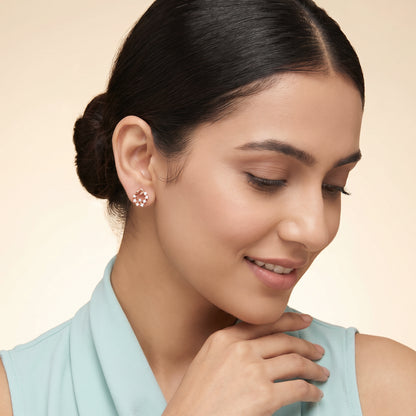 Rose Gold Anastasia Stud Earrings