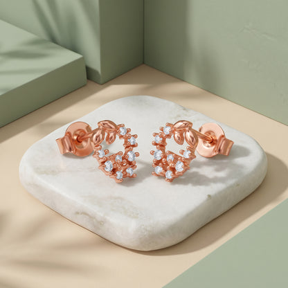 Rose Gold Anastasia Stud Earrings