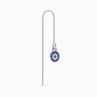 Silver Evil Eye Sui Dhaga Earrings