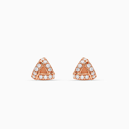 Rose Gold Twisted Beauty Studs