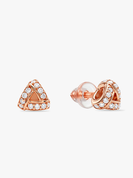 Rose Gold Twisted Beauty Studs