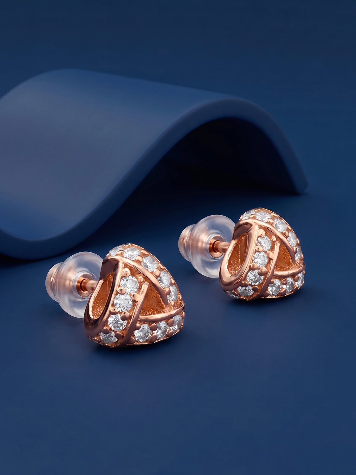 Rose Gold Twisted Beauty Studs