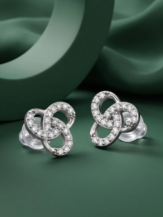 Silver Sparkle Stories Studs