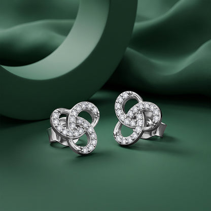Silver Sparkle Stories Studs