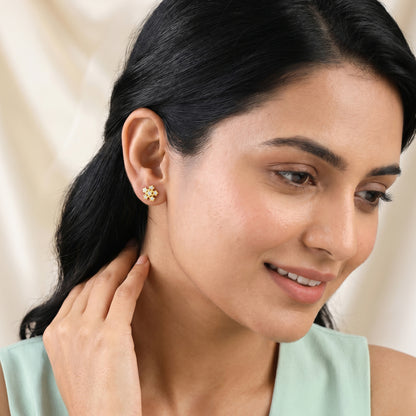 Golden Florisse Stud Earrings