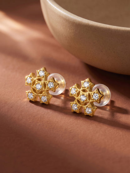 Golden Florisse Stud Earrings