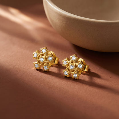 Golden Florisse Stud Earrings