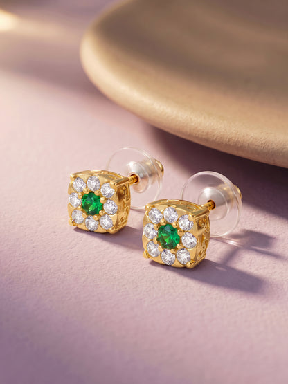 Golden Cassiora Stud Earring