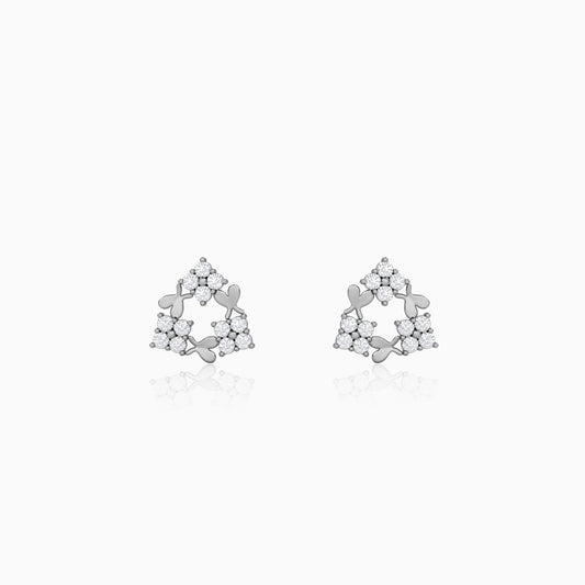 Silver Iriselle Stud Earrings