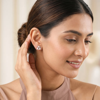 Silver Iriselle Stud Earrings