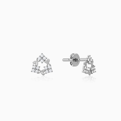 Silver Iriselle Stud Earrings