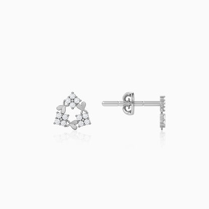 Silver Iriselle Stud Earrings