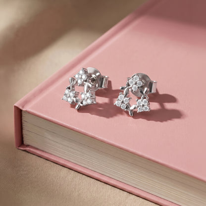 Silver Iriselle Stud Earrings