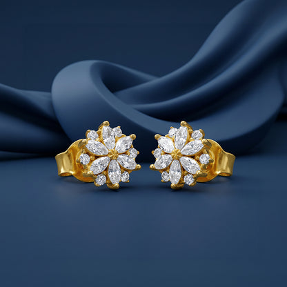 Golden Signature Floral Studs