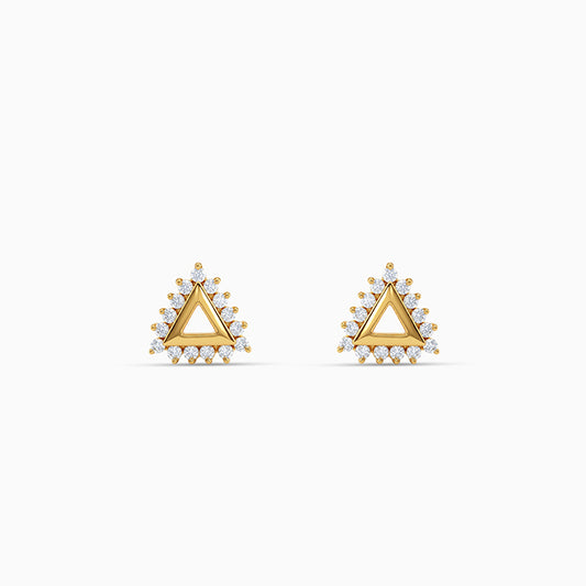 Golden Stylish Triangle Studs