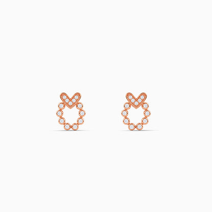 Rose Gold Modern Sparkle Studs