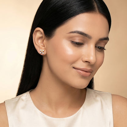 Golden Solstice Fleur Studs