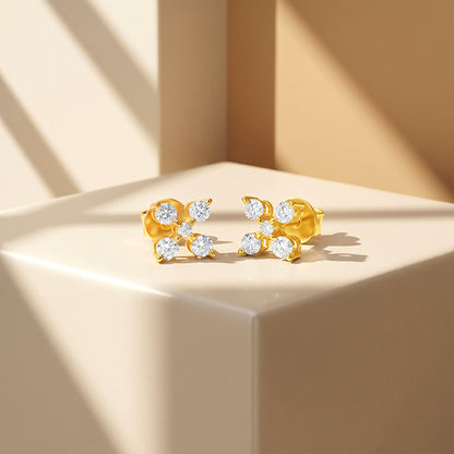 Golden Solstice Fleur Studs