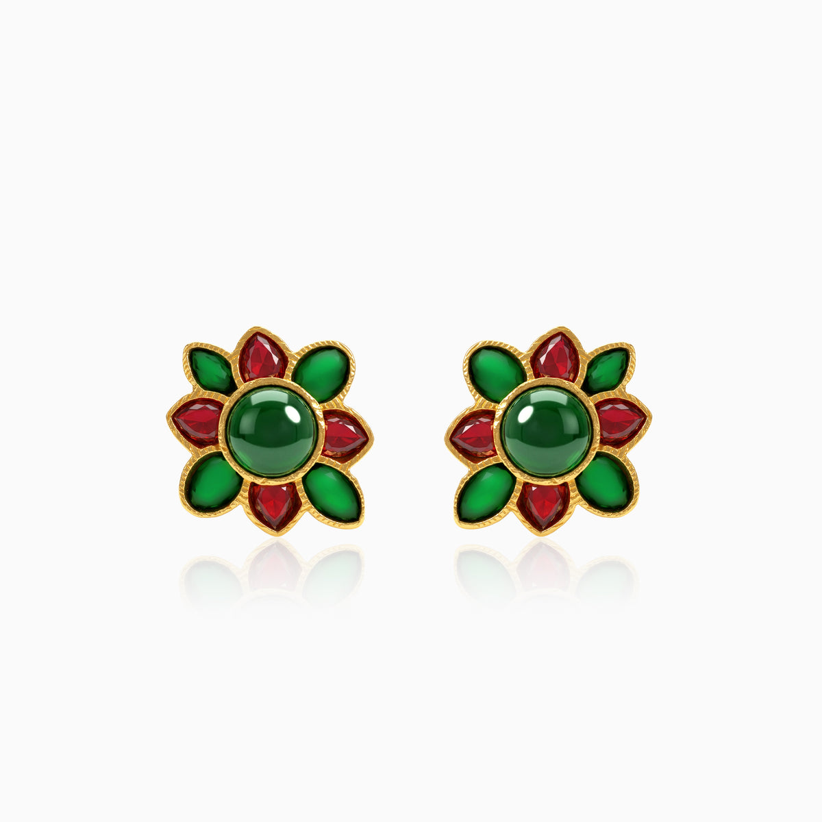 Golden Kusum Stud Earrings