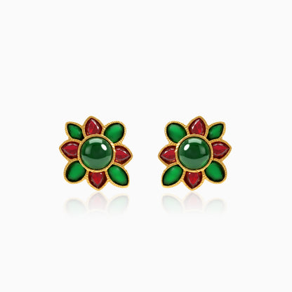 Golden Kusum Stud Earrings