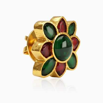Golden Kusum Stud Earrings