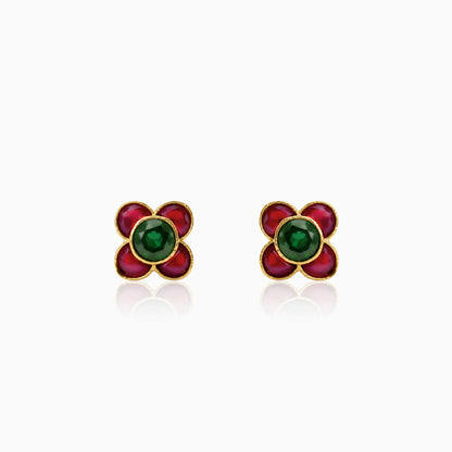 Golden Sarika Stud Earrings