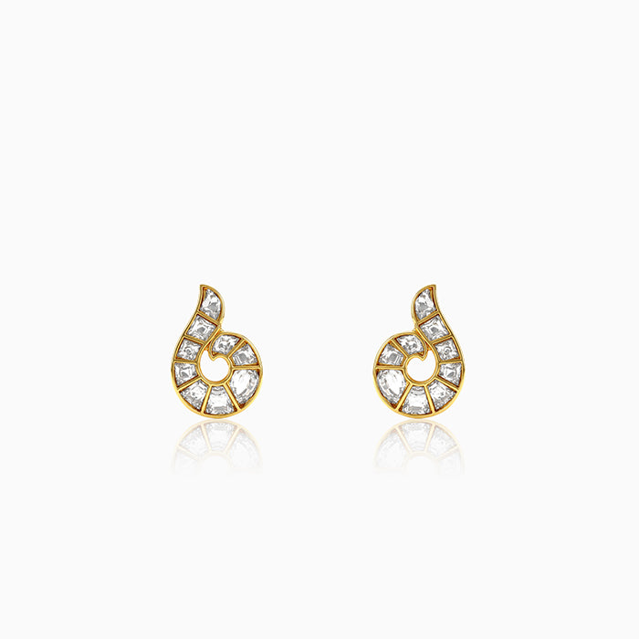 Golden Avantika Stud Earrings