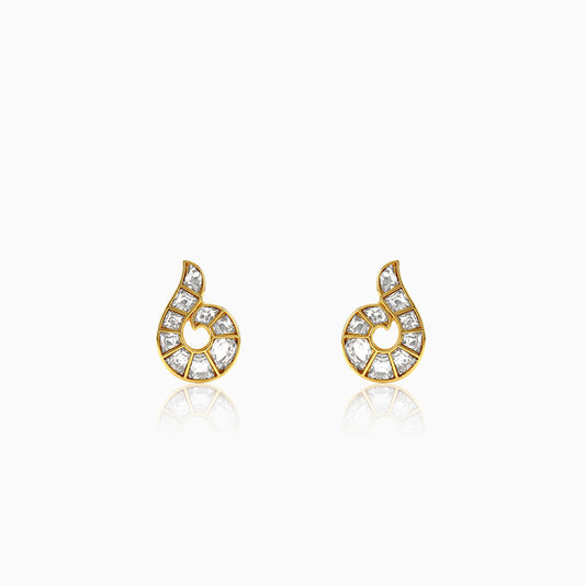 Golden Avantika Stud Earrings