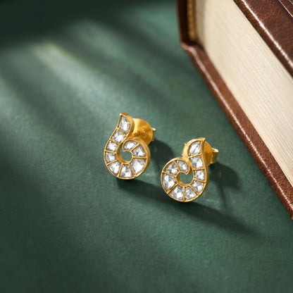 Golden Avantika Stud Earrings