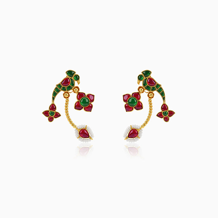 Golden Pakshi Earrings