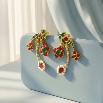 Golden Pakshi Earrings