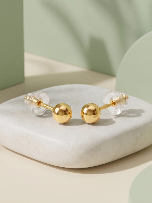 Golden Fabia Stud Earrings