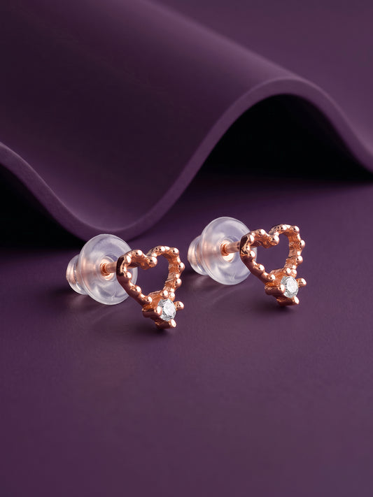 Rose Gold Bright Love Studs