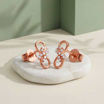 Rose Gold Infinia Earrings