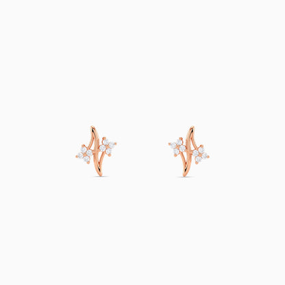 Rose Gold Bloom Trail Earrings