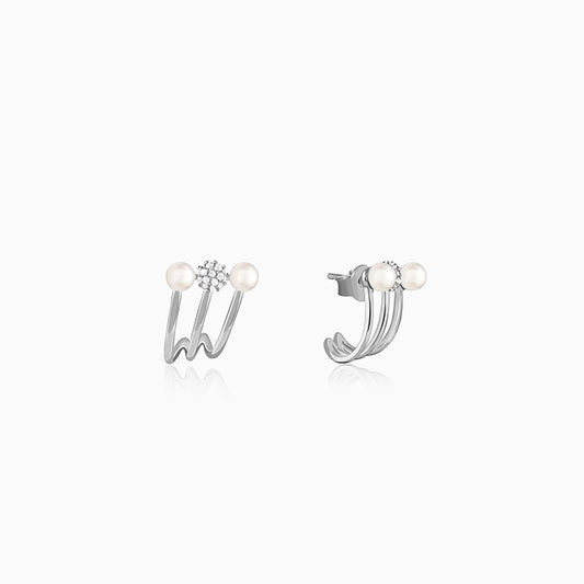 Silver Yeppo Pearl Earrings