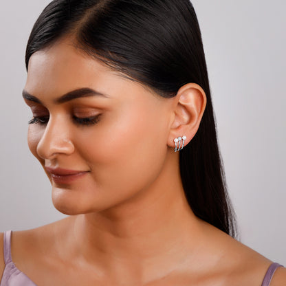 Silver Yeppo Pearl Earrings