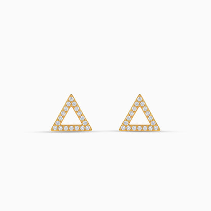 Golden Delta Spark Stud Earrings