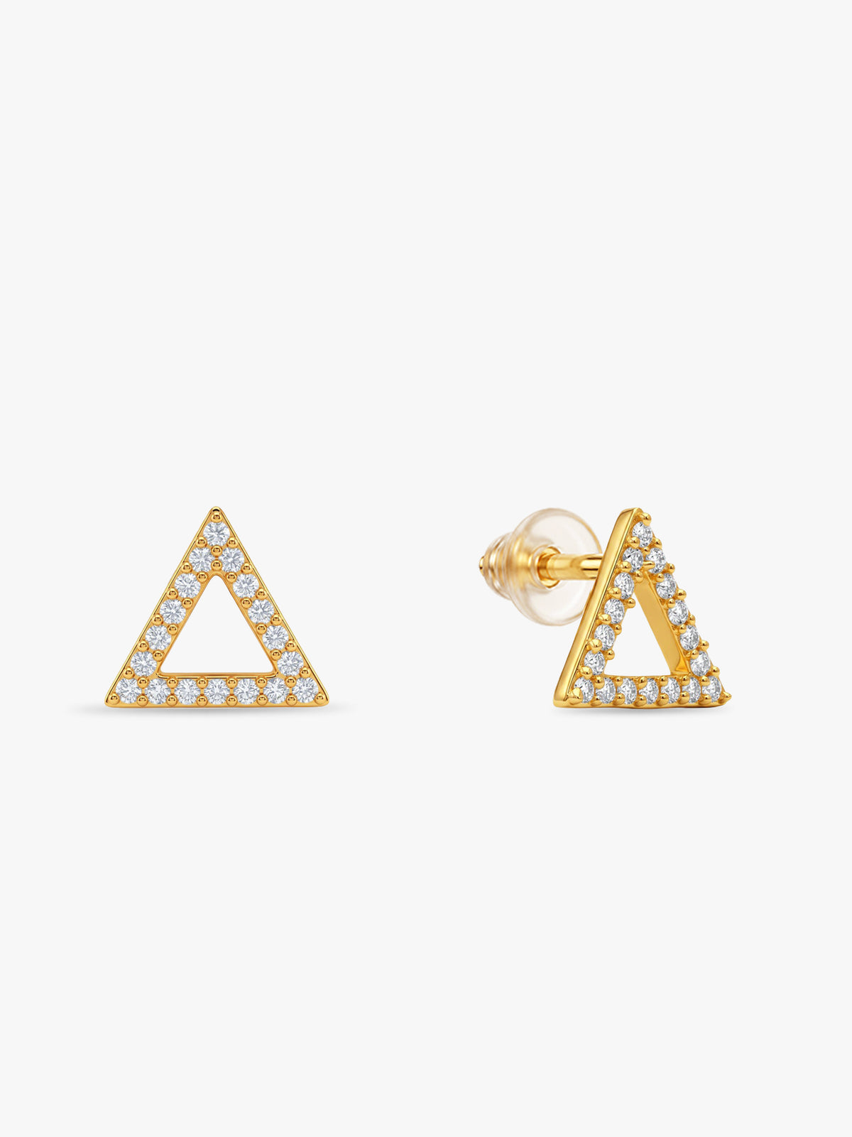 Golden Delta Spark Stud Earrings