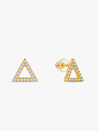 Golden Delta Spark Stud Earrings